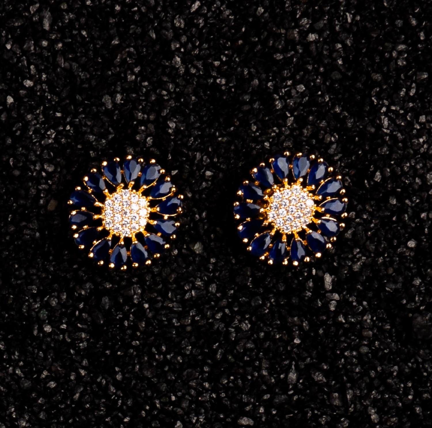 Details 60+ dark blue stone earrings latest